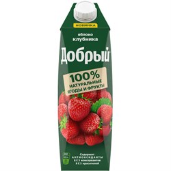 Сок "Добрый" яблоко клубника 1 литр 10014