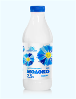 Молоко "Добрыня" пастеризованное п/б 2,5% 900гр 10062