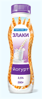 Йогурт  «ГЕРКУЛЕС» с наполнителем «Злаки» п/б 2.5% 250гр 10086
